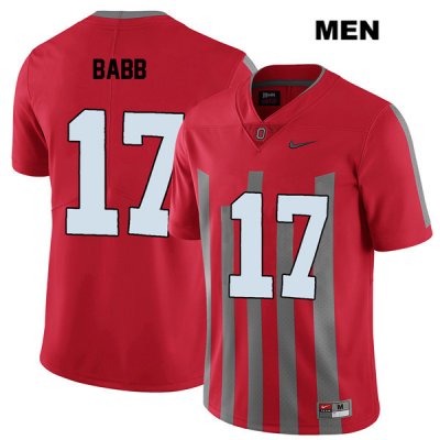 Men's NCAA Ohio State Buckeyes Kamryn Babb #17 College Stitched Elite Authentic Nike Red Football Jersey QU20K85CB